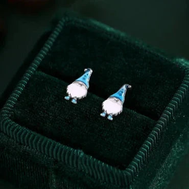 Gnome Stud Earrings in Sterling Silver