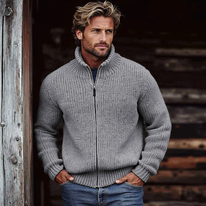 Men's Vintage Solid Color Turtleneck Sweater elevenforest