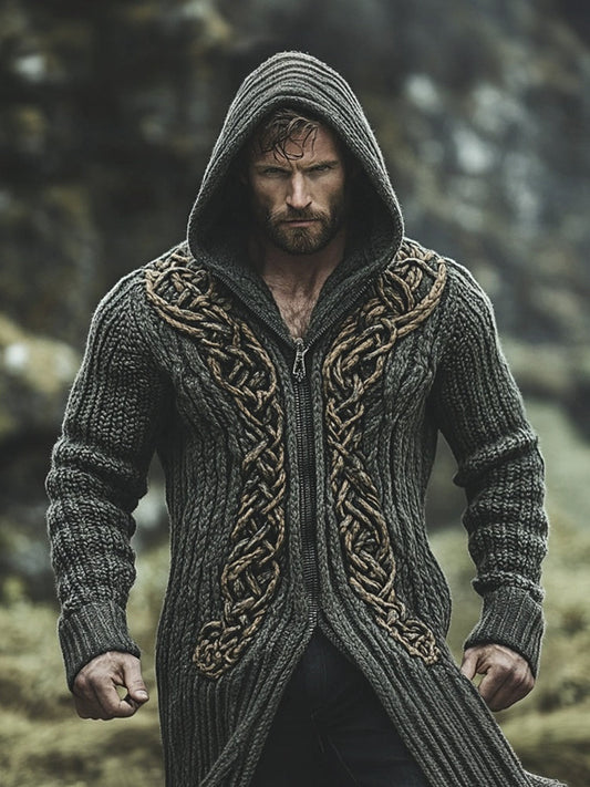 Irish Celtic Myth Men's Hooded Zipper Sweater artswardrobe