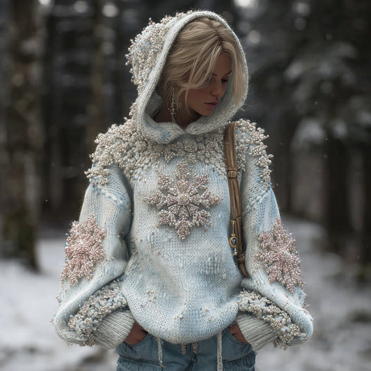 Women's Halloween Snowflake Sparkle Warm Sweater
