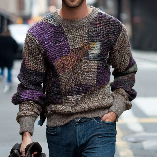 Fairman Island Jacquard Retro Pattern Cozy Sweater artswardrobe