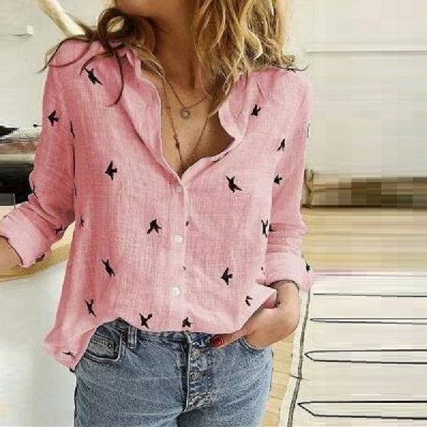 Pink with bird