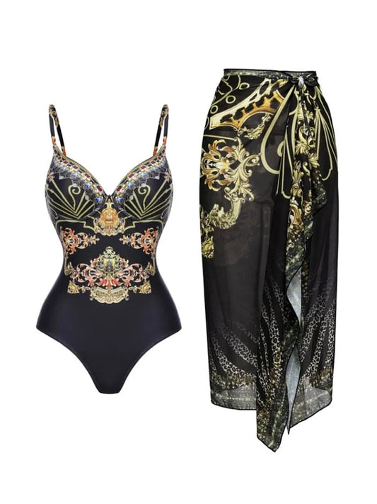 Wrap Skirt Suit