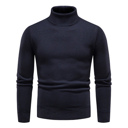 Men's Vintage Solid Knit Turtleneck Sweater elevenforest