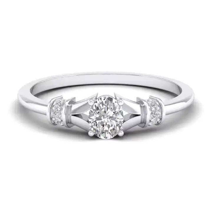 Gold Oval Cut Ring